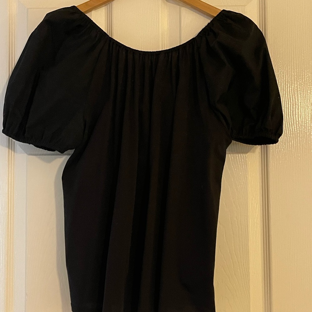 a new day Black Puff Sleeve Blouse